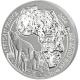 Ruanda - 10 RWF African Ounce Tüpfelhyäne 2026 - 1/12 Oz Silber