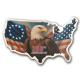 Solomon Islands - 2 Dollar PAMP 250. Jahrestag USA: Stars and Stripes - 1 Oz Silber Color
