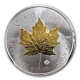 Kanada - 5 CAD Maple Leaf 2017 - 1 Oz Silber Gilded