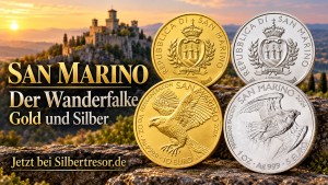 San Marino – Der Wanderfalke in Gold und Silber