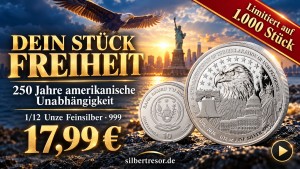 Ruanda 250 Jahre USA in Feinsilber